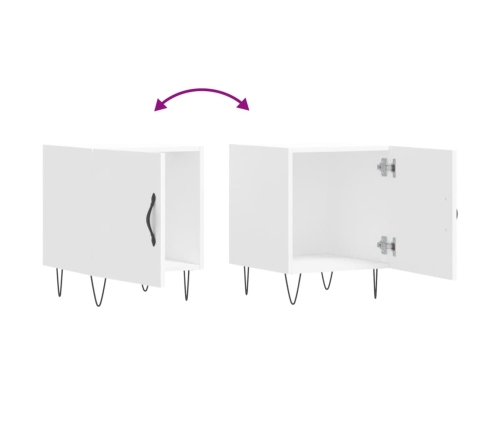 vidaXL naktsgaldiņš, balts, 40x40x50 cm, inženierijas koks