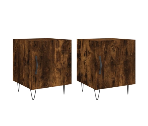 vidaXL naktsskapīši, 2 gab., ozolkoka, 40x40x50 cm, inženierijas koks