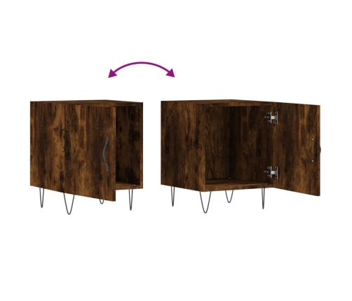 vidaXL naktsskapīši, 2 gab., ozolkoka, 40x40x50 cm, inženierijas koks