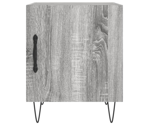 vidaXL naktsskapītis, pelēcīga ozola, 40x40x50 cm, inženierijas koks