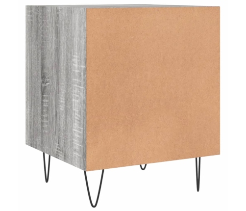 vidaXL naktsskapītis, pelēcīga ozola, 40x40x50 cm, inženierijas koks