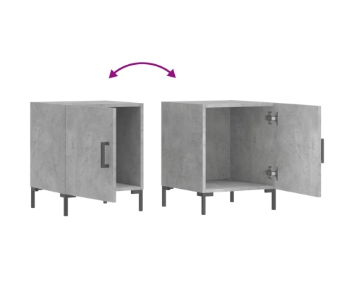 vidaXL naktsskapīši, 2 gab., pelēki, 40x40x50 cm, inženierijas koks