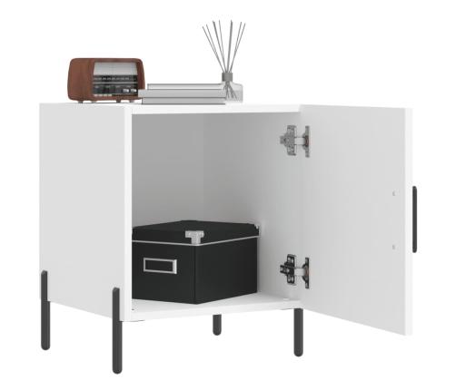 vidaXL naktsskapīši, 2 gab., balti, 40x40x50 cm, inženierijas koks