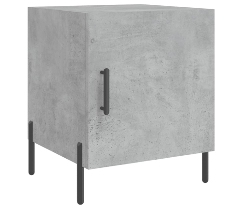 vidaXL naktsskapītis, betona pelēks, 40x40x50 cm, inženierijas koks