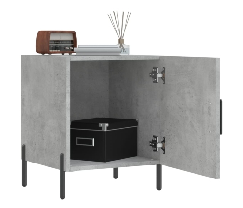 vidaXL naktsskapītis, betona pelēks, 40x40x50 cm, inženierijas koks