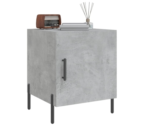 vidaXL naktsskapītis, betona pelēks, 40x40x50 cm, inženierijas koks