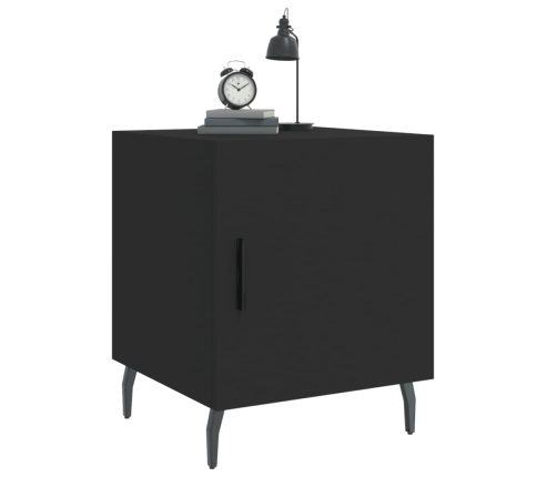 vidaXL naktsskapīši, 2 gab., melni, 40x40x50 cm, inženierijas koks