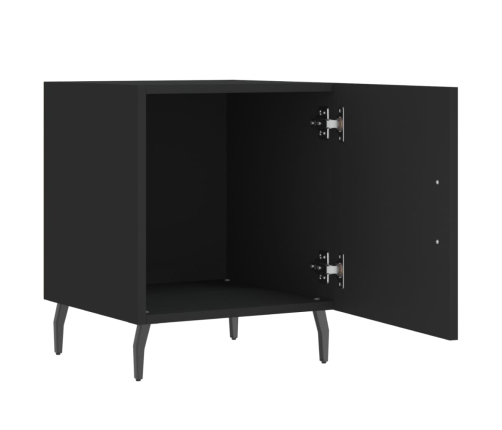 vidaXL naktsskapīši, 2 gab., melni, 40x40x50 cm, inženierijas koks