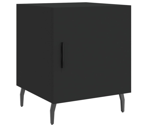 vidaXL naktsskapīši, 2 gab., melni, 40x40x50 cm, inženierijas koks