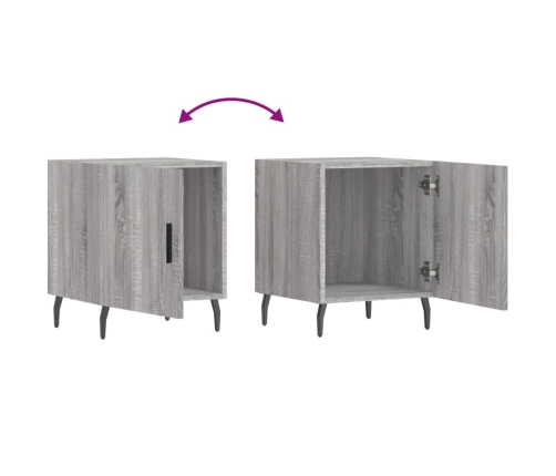 vidaXL naktsskapīši, 2 gab., pelēcīgi, 40x40x50 cm, inženierijas koks