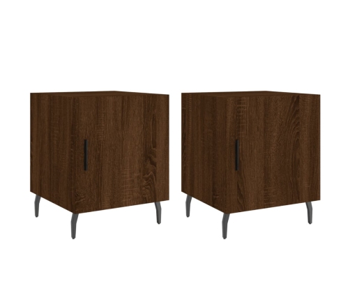 vidaXL naktsskapīši, 2 gab., ozolkoka, 40x40x50 cm, inženierijas koks