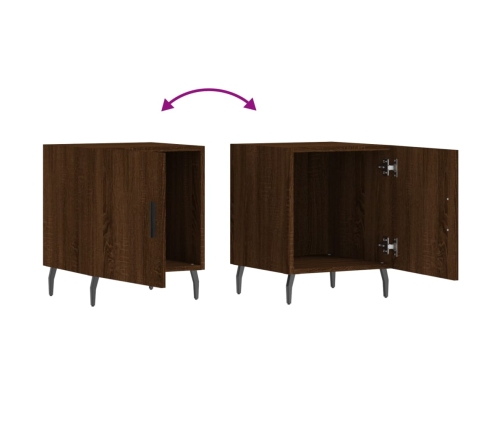 vidaXL naktsskapīši, 2 gab., ozolkoka, 40x40x50 cm, inženierijas koks