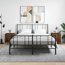 Naktsskapīši, 2 Gab., Ozolkoka, 40X40X50 Cm, Inženierijas Koks Vidaxl