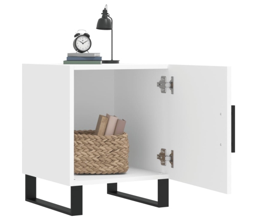 vidaXL naktsskapīši, 2 gab., balti, 40x40x50 cm, inženierijas koks