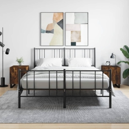 Naktsskapīši, 2 Gab., Ozolkoka, 40X40X50 Cm, Inženierijas Koks Vidaxl