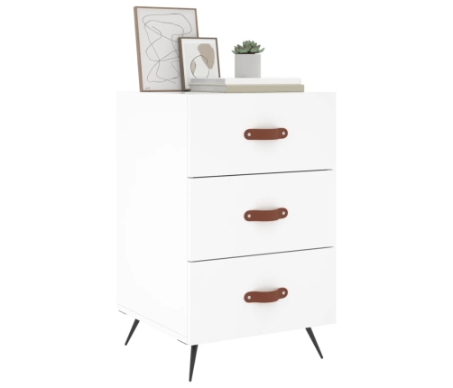 vidaXL naktsskapītis, balts, 40x40x66 cm, inženierijas koks