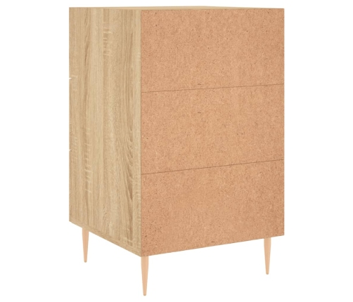 vidaXL naktsskapītis, ozolkoka krāsa, 40x40x66 cm, inženierijas koks