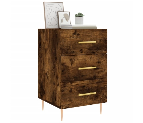 vidaXL naktsskapītis, ozolkoka krāsa, 40x40x66 cm, inženierijas koks