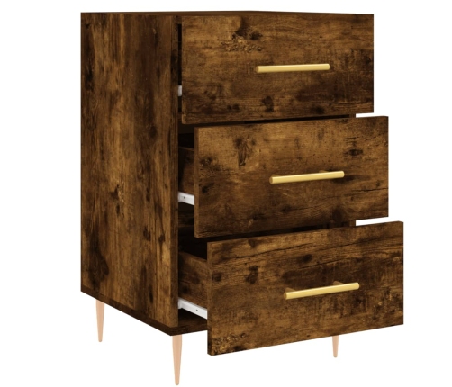 vidaXL naktsskapītis, ozolkoka krāsa, 40x40x66 cm, inženierijas koks