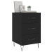 vidaXL naktsskapītis, melns, 40x40x66 cm, inženierijas koks