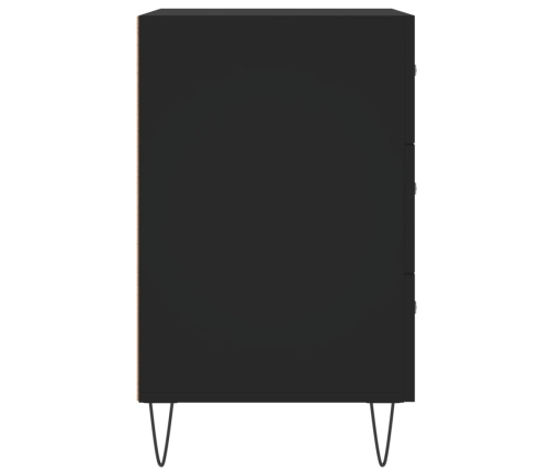vidaXL naktsskapītis, melns, 40x40x66 cm, inženierijas koks