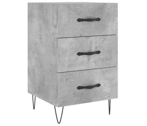 vidaXL naktsskapītis, betona pelēks, 40x40x66 cm, inženierijas koks