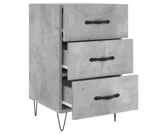vidaXL naktsskapītis, betona pelēks, 40x40x66 cm, inženierijas koks