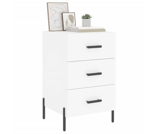 vidaXL naktsskapītis, balts, 40x40x66 cm, inženierijas koks