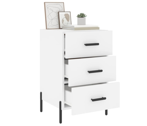 vidaXL naktsskapītis, balts, 40x40x66 cm, inženierijas koks