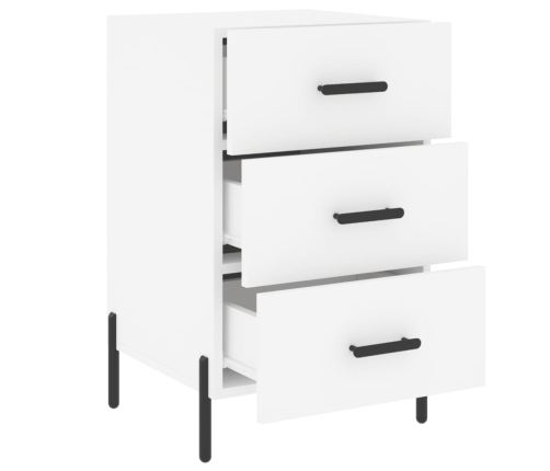 vidaXL naktsskapītis, balts, 40x40x66 cm, inženierijas koks