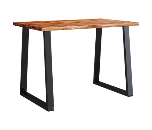 vidaXL virtuves galds, dabīgas formas malas, 110x70x75 cm, akācija