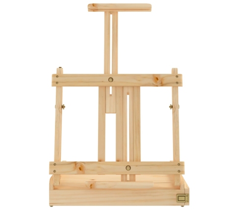 vidaXL galda molberts ar atvilktni, 41,5x37x12 cm, priedes masīvkoks