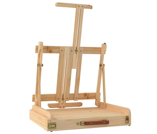 vidaXL galda molberts ar atvilktni, 41,5x37x12 cm, priedes masīvkoks