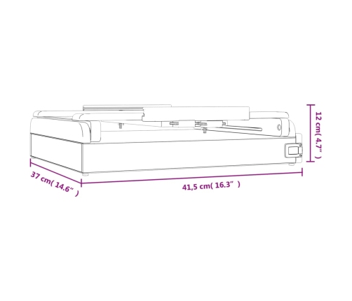vidaXL galda molberts ar atvilktni, 41,5x37x12 cm, priedes masīvkoks