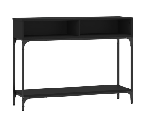 vidaXL konsoles galdiņš, melns, 100x30,5x75 cm, inženierijas koks