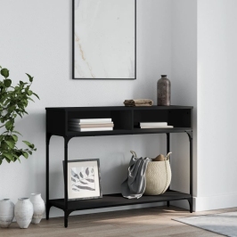 Konsoles Galdiņš, Melns, 100X30,5X75 Cm, Inženierijas Koks Vidaxl