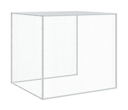 vidaXL vistu būris, jumts, gaiši pelēks, 1003x98x90cm, cinkots tērauds