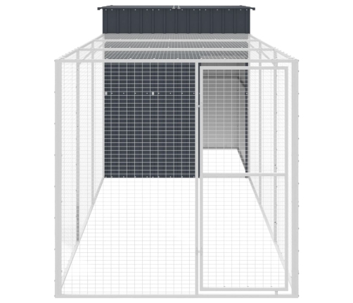 Vistu Būris, 165X455X181 Cm, Cinkots Tērauds, Pelēks Vidaxl