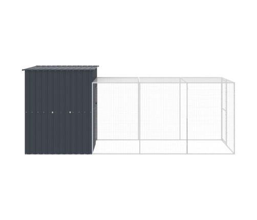 Vistu Būris, 165X455X181 Cm, Cinkots Tērauds, Pelēks Vidaxl