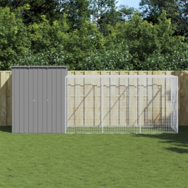 Vistu Būris, 165X455X181 Cm, Cinkots Tērauds, Gaiši Pelēks Vidaxl