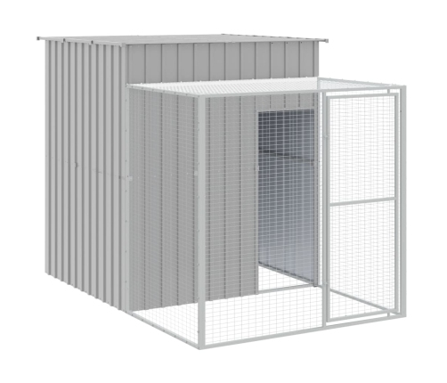 vidaXL vistu būris, 165x659x181 cm, cinkots tērauds, gaiši pelēks