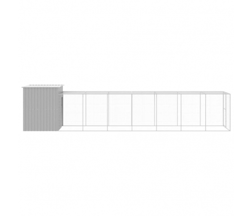 vidaXL vistu būris, 165x863x181 cm, cinkots tērauds, gaiši pelēks