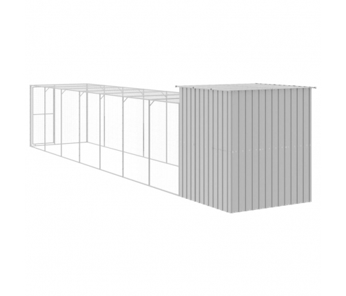 vidaXL vistu būris, 165x863x181 cm, cinkots tērauds, gaiši pelēks