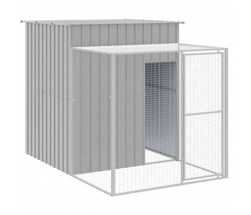 vidaXL vistu būris, 165x863x181 cm, cinkots tērauds, gaiši pelēks