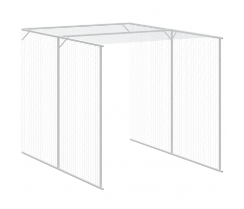 vidaXL vistu būris, 165x863x181 cm, cinkots tērauds, gaiši pelēks