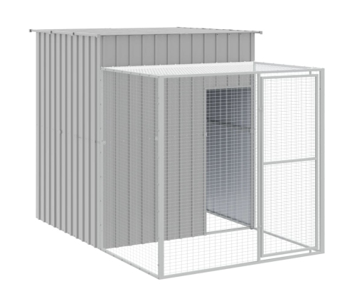 vidaXL vistu būris, 165x1067x181 cm, cinkots tērauds, gaiši pelēks