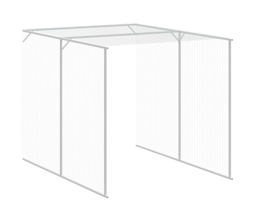 vidaXL vistu būris, 165x1067x181 cm, cinkots tērauds, gaiši pelēks