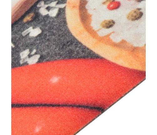 vidaXL virtuves paklājs, mazgājams, dārzeņu apdruka, 60x180 cm, samts