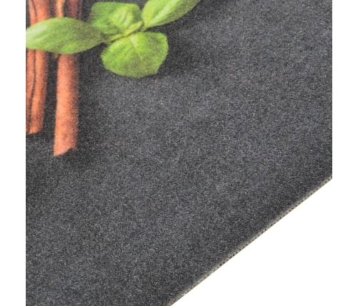 vidaXL virtuves paklājs, mazgājams, garšvielu apdruka, 60x300 cm