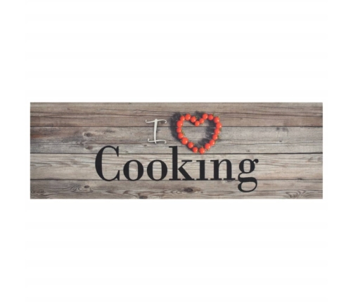 vidaXL virtuves paklājs, mazgājams, ar uzrakstu, 60x180 cm , samts